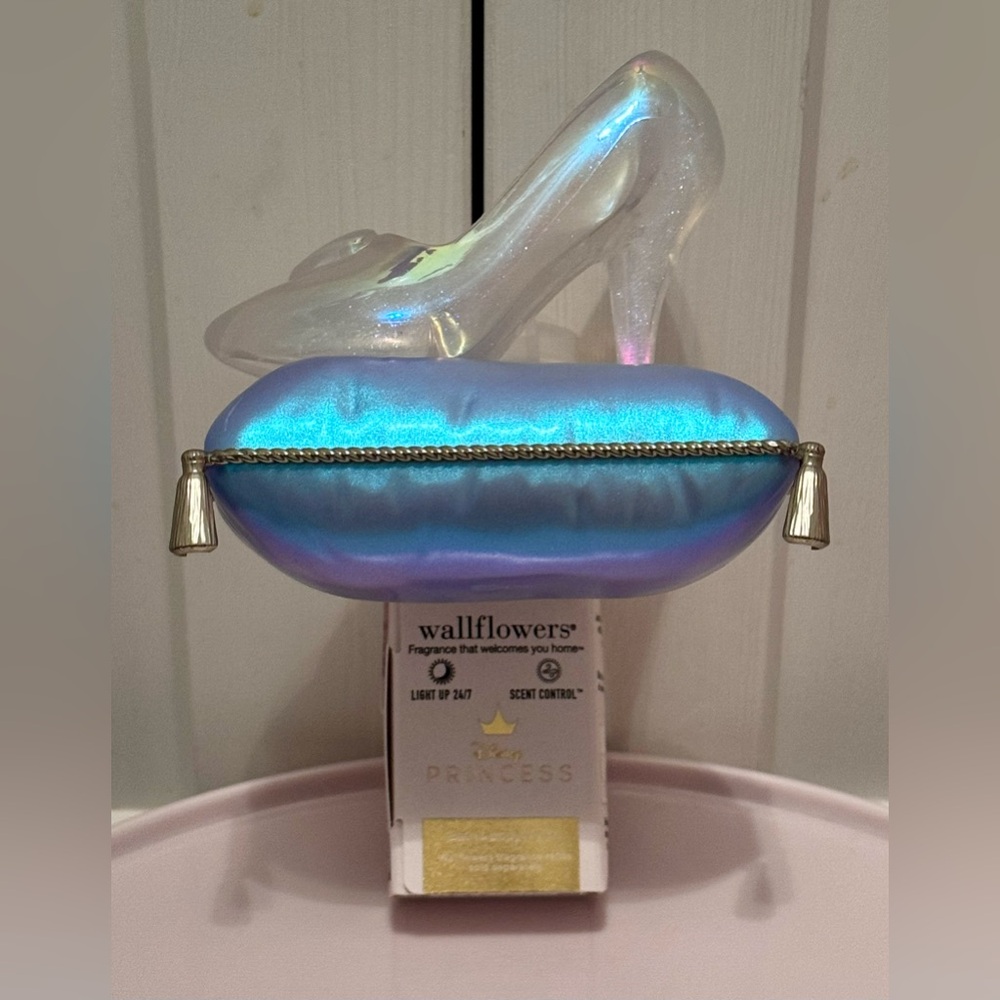 Blue Iridescent Cinderella Glass Slipper Wallflower Plug Bath & Body Works
